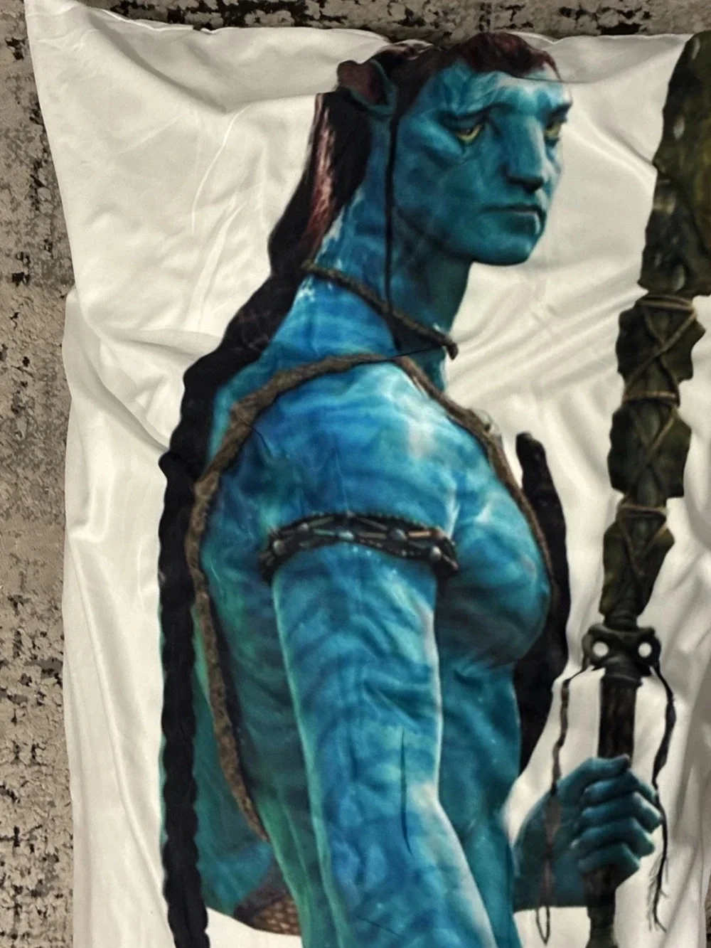 Blue Avatar Character Body Pillow Cover